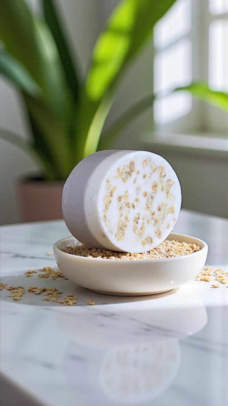 🥥🌸 Coconut Vanilla Donkey Milk Soap with Oatmeal - Image 2